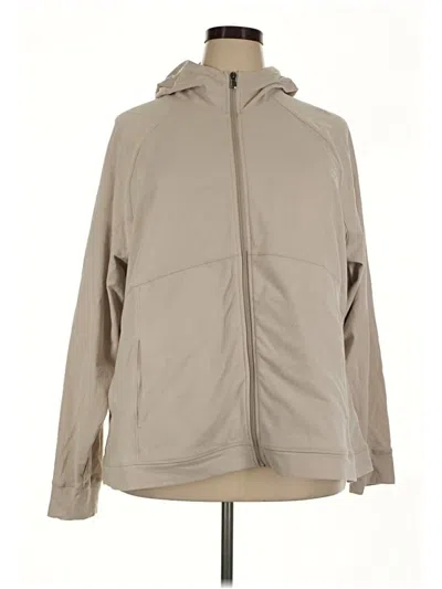 Pre-owned Tek Gear Zip Up Hoodie In Tan