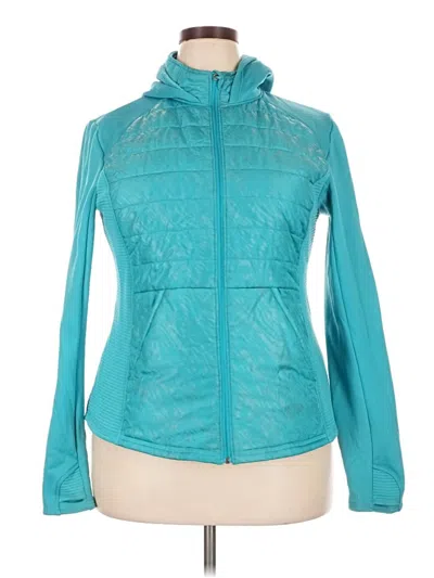 Pre-owned Tek Gear Zip Up Hoodie In Teal