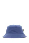 Tekla Air Force Blue Cotton Bucket Hat In Blue
