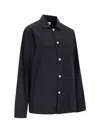 Tekla Black Pyjama Shirt In All Black