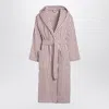 Tekla Striped Bathrobe In Brown