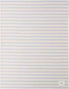 Tekla Beige & Blue Lambswool Blanket In Multi
