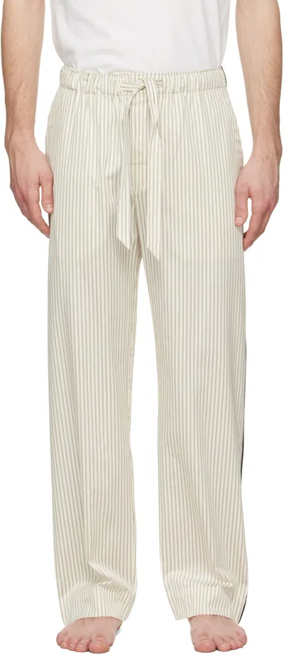 Tekla Beige Sateen Pyjama Pants In Pink