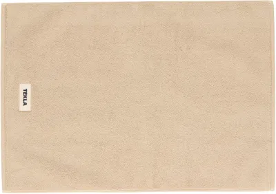 Tekla Beige Terry Bath Mat In Brown