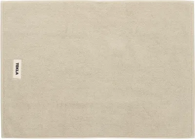 Tekla Beige Terry Bath Mat In Gray