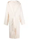 Tekla Belted Organic-cotton Robe In Neutrals