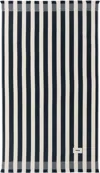 Tekla Black & Off-white Striped Beach Towel In Multi