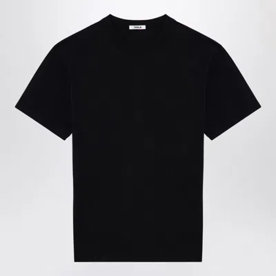 Tekla Black Cotton Crewneck Tshirt In Multi