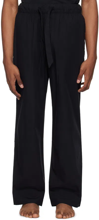 Tekla Black Drawstring Pyjama Pants In All Black