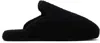 Tekla Shearling Slippers In Black