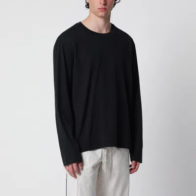 TEKLA TEKLA BLACK LONG-SLEEVE T-SHIRT