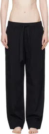 Tekla Black Poplin Pyjama Pants