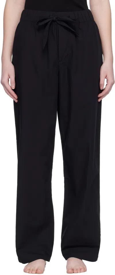 Tekla Black Poplin Pyjama Pants