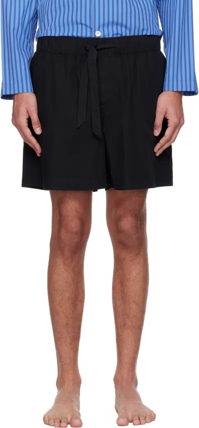Tekla Drawstring Pajama Shorts In Black