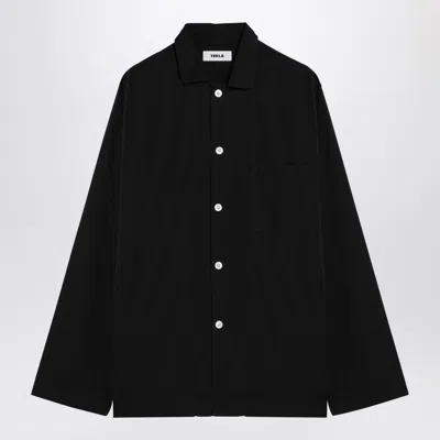 TEKLA TEKLA BLACK PYJAMA SHIRT