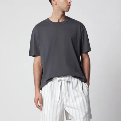 Tekla Black Washed Short-sleeve T-shirt In Gray