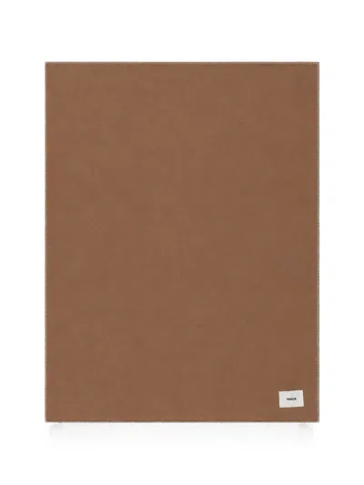 Tekla Blanket Stitch Blanket In Brown