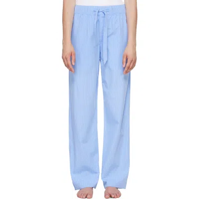 Tekla Blue Poplin Pyjama Pants