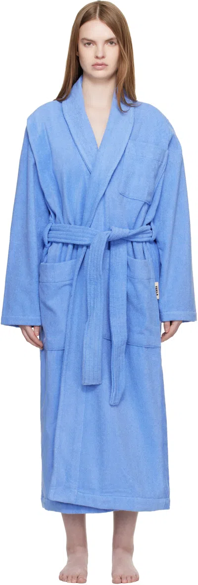 Tekla Blue Terry Classic Bathrobe