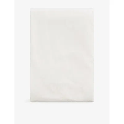 Tekla Broken White Percale Fitted Cotton Bedsheet