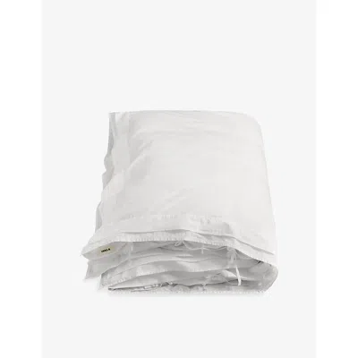 Tekla Broken White Perle Cotton Duvet Cover