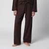 Tekla Brown Drawstring Pyjama Pants In Brown