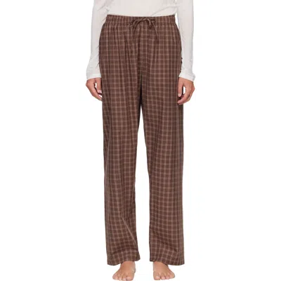 Tekla Brown Fine Twill Pyjama Pants