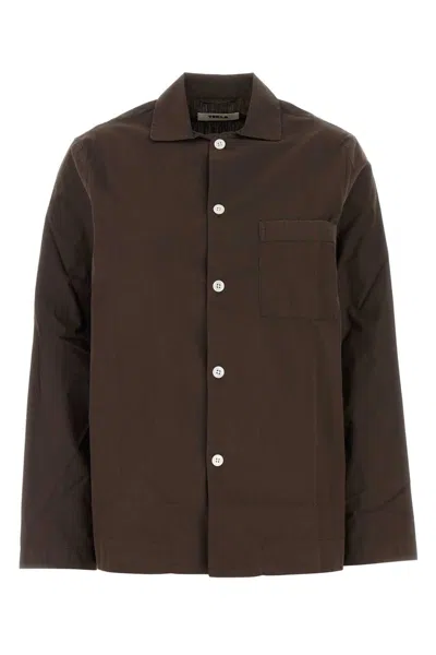 Tekla Brown Poplin Shirt