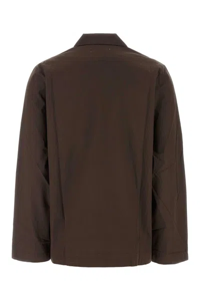 Tekla Brown Poplin Shirt In Coffee