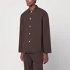 Tekla Brown Pyjama Shirt In Brown