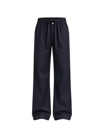 Tekla Chelsea Piped Pajamas In Blue