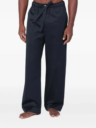 Tekla Chelsea Tie-waist Pyjama Pants In Blue