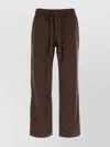 Tekla Comfortable Poplin Sleepwear Trousers In Brown