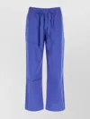 Tekla Cotton Cropped Pyjama Trousers Wide Leg In Purple