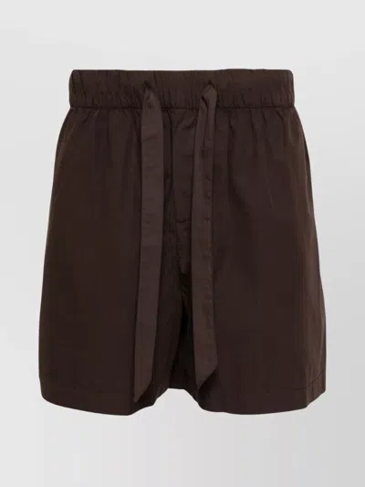 Tekla Cotton Pajamas Back Pockets In Brown