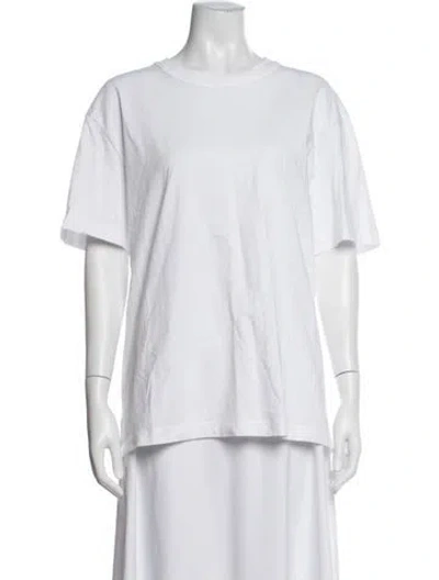 Pre-owned Tekla Crew Neck Short Sleeve T-shirt In White