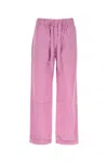 Tekla Drawstring-waist Pajama Bottoms In Pink