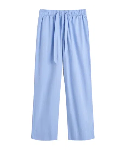 Tekla Drawstring Pajama Pants In Blue