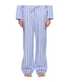 Tekla Drawstring Pajama Pants In Blue
