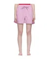 Tekla Drawstring Pajama Shorts In Pink