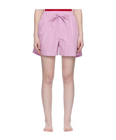 Tekla Drawstring Pajama Shorts In Pink