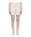 Tekla Drawstring Pajama Shorts In Pink