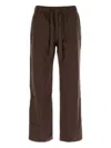 Tekla Drawstring Poplin Pyjamas Bottoms In Brown
