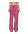 Tekla Purple Drawstring Pyjama Pants In Pink