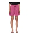 Tekla Cottom Pyjama Shorts In Purple