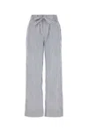Tekla Cotton Embroidered Pyjama Pants In Skagenstripes