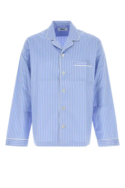 TEKLA EMBROIDERED COTTON SATEEN SHIRT