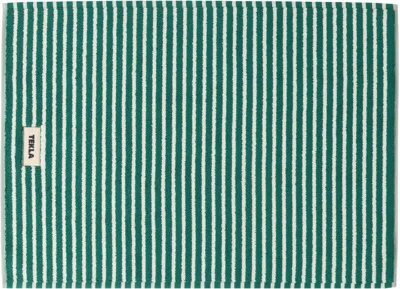 Tekla Green & White Terry Bath Mat