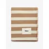 Tekla Wool Blend Blanket 130cm X 180cm Hereford Stripes In Brown