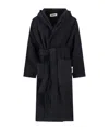 Tekla Hooded Bath Robe In Black